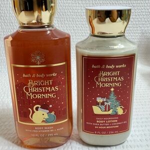 Bath & Body Works Bright Christmas Morning Body Wash and Lotion Set